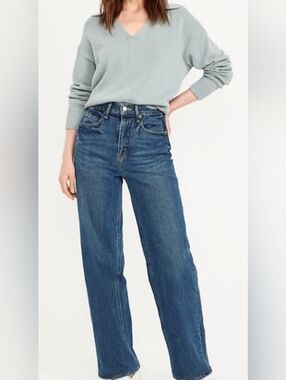 Extra High-Rise Wide Leg Jeans - Blue